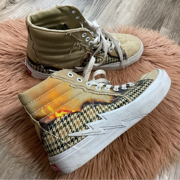 Vans Lightning Bolt Houndstooth High Top Sneakers Mens 8.5 - Picture 6 of 15